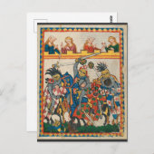 Mittelalterturnier, 14. Jahrhundert Postkarte (Vorne/Hinten)