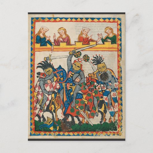 Mittelalterturnier, 14. Jahrhundert Postkarte (Vorderseite)