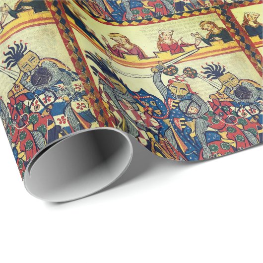 Mittelalterturnier Geschenkpapier (Rolleneckpunkt)