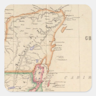 Mittelamerika 3 quadratischer aufkleber