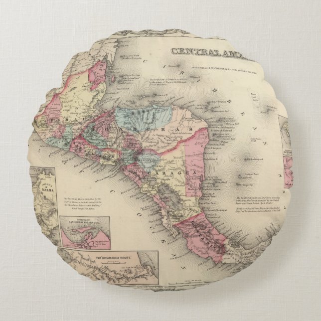 Mittelamerika 5 rundes kissen (Vorderseite)