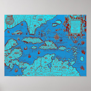 Mittelamerika ("Amerika Occidentalis ") Poster