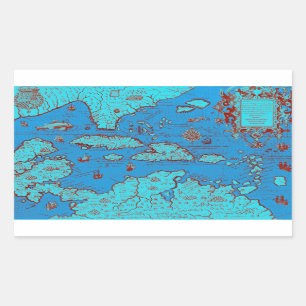 Mittelamerika ("Amerika Occidentalis ") Rechteckiger Aufkleber