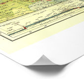 " Mittelamerika/Karibik: 1922 Detaillierte MAP ... Poster (Ecke)