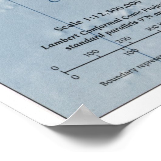 Mittelamerika und Karibik Poster (Ecke)