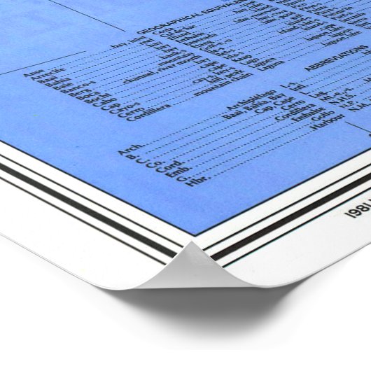 " Mittelamerika & West Indien: 1981 Detaillierte M Poster (Ecke)