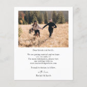 Mittelansatz für klassisches Foto Save the Date (Rückseite)