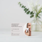 Mittelansätze für moderne Zahnarztstellen Terminkarte (Stehend Vorderseite)