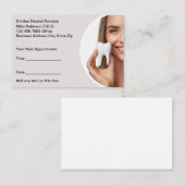 Mittelansätze für moderne Zahnarztstellen Terminkarte (Vorne/Hinten)