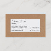 Mittelaufkleber - Sammelpack-Beschaffenheit Visitenkarte (Rückseite)