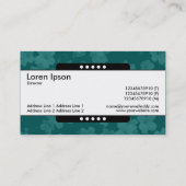 Mittelband 5 - Blume - Aquamarin Visitenkarte (Rückseite)