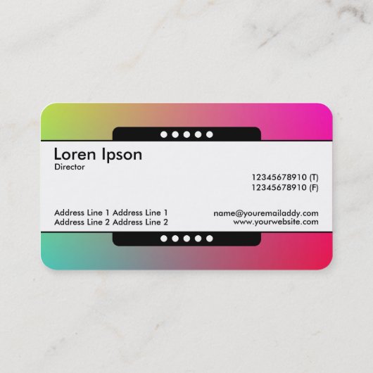 Mittelband 5 - Gradient Y,M,B,R, Visitenkarte (Rückseite)