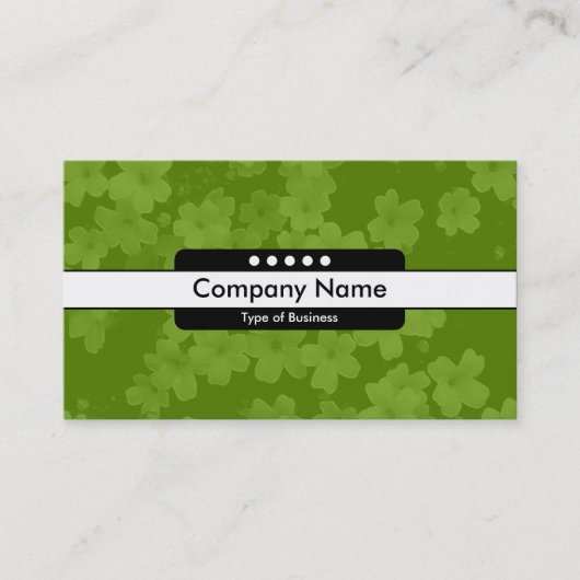 Mittelband 5 Spots - Blume - Grün (669900) Visitenkarte (Vorderseite)