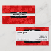 Mittelband 5 Spots - Blume - Rot Visitenkarte (Vorne/Hinten)