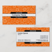 Mittelband 5 Spots - orangefarbene Blüten Visitenkarte (Vorne/Hinten)