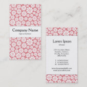 Mittelband - 8 Petals - weiß auf rosa Visitenkarte (Vorne/Hinten)