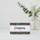 Mittelband - Abstrakte Blume 031023 Visitenkarte (Stehend Vorderseite)