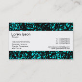 Mittelband - Abstrakte Linien - Cyan Visitenkarte (Rückseite)