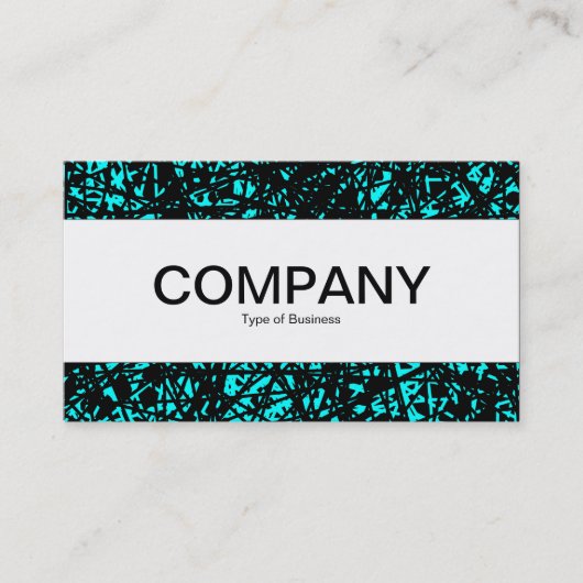 Mittelband - Abstrakte Linien - Cyan Visitenkarte (Vorderseite)