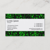Mittelband - Abstrakte Linien - grün Visitenkarte (Rückseite)