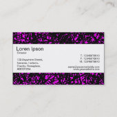 Mittelband - Abstrakte Linien - Magenta Visitenkarte (Rückseite)