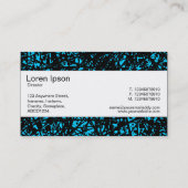 Mittelband - Abstrakte Linien - Sky Blue Visitenkarte (Rückseite)