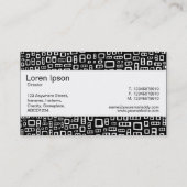 Mittelband - Abstrakte Rechtecke Visitenkarte (Rückseite)