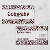 Mittelband - Alien Circuits - Dunkelbraun Visitenkarte (Vorne/Hinten)