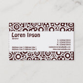 Mittelband - Alien Circuits - Dunkelbraun Visitenkarte (Rückseite)