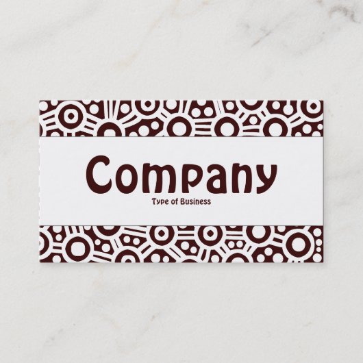 Mittelband - Alien Circuits - Dunkelbraun Visitenkarte (Vorderseite)