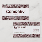 Mittelband - Alien Circuits II - Dunkelbraun Visitenkarte (Vorne/Hinten)