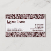 Mittelband - Alien Circuits II - Dunkelbraun Visitenkarte (Rückseite)