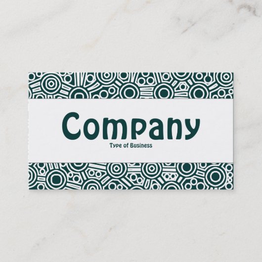 Mittelband - Alien Circuits II - Dunkles Aquamarin Visitenkarte (Vorderseite)