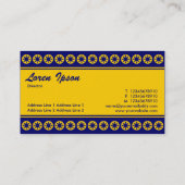 Mittelband (Amber Sun Border) V2 - Deep Blue Visitenkarte (Rückseite)