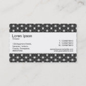 Mittelband - Asanoha-Muster Visitenkarte (Rückseite)