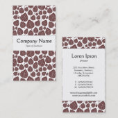 Mittelband - Blätter - Dunkelbraun auf Weiß Visitenkarte (Vorne/Hinten)