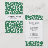 Mittelband - Blätter - Forest Green on White Visitenkarte (Vorne/Hinten)