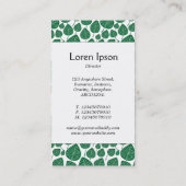 Mittelband - Blätter - Forest Green on White Visitenkarte (Rückseite)