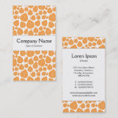 Mittelband - Blätter - Light Orange auf Weiß Visitenkarte (Vorne/Hinten)