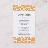 Mittelband - Blätter - Light Orange auf Weiß Visitenkarte (Rückseite)