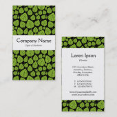 Mittelband - Blätter - Mars Green on Black Visitenkarte (Vorne/Hinten)