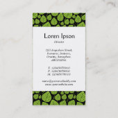 Mittelband - Blätter - Mars Green on Black Visitenkarte (Rückseite)