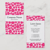 Mittelband - Blätter - Neon Red on White Visitenkarte (Vorne/Hinten)