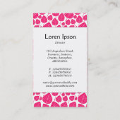 Mittelband - Blätter - Neon Red on White Visitenkarte (Rückseite)