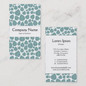 Mittelband - Blätter - Ocean Green on White Visitenkarte (Vorne/Hinten)