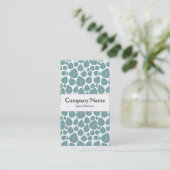 Mittelband - Blätter - Ocean Green on White Visitenkarte (Stehend Vorderseite)