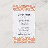 Mittelband - Blätter - Pfirsich auf Weiß Visitenkarte (Rückseite)