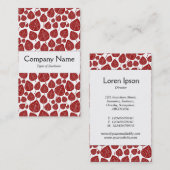 Mittelband - Blätter - Ruby on White Visitenkarte (Vorne/Hinten)