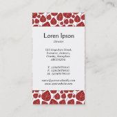 Mittelband - Blätter - Ruby on White Visitenkarte (Rückseite)