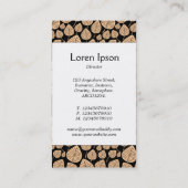 Mittelband - Blätter - Sand auf Schwarz Visitenkarte (Rückseite)